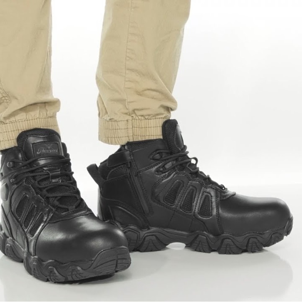 THOROGOOD MEN'S CROSSTREX SERIES SIDE ZIP WATERPROOF  COMPOSITE TOE Size 10.5 M